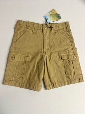 Brand New-Ocean+Coast Dark Tan Cargo Shorts w/ Adjustable Waist